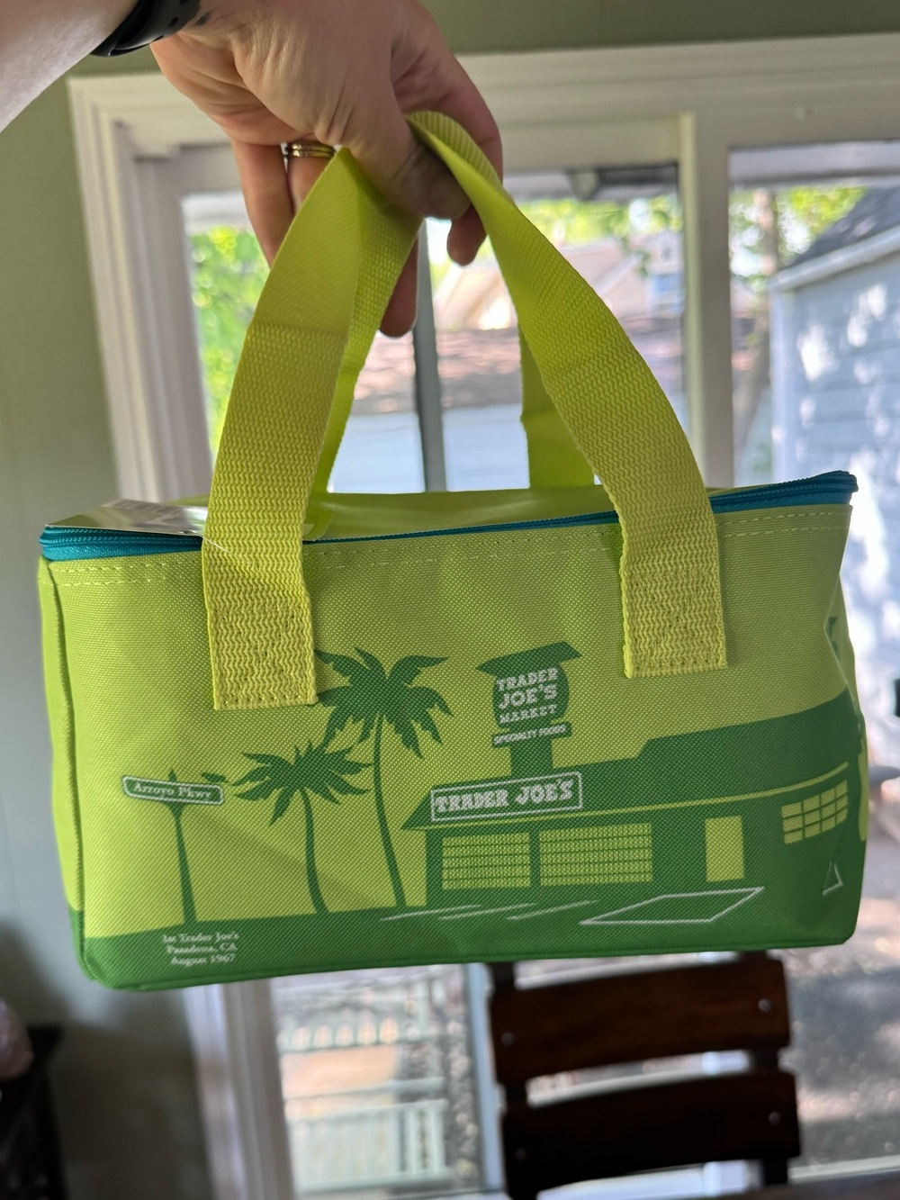 Trader Joe's mini Lime Green Insulated Tote